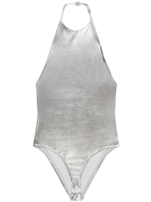 Body métallisé à logo brodé - Courrèges - Modalova