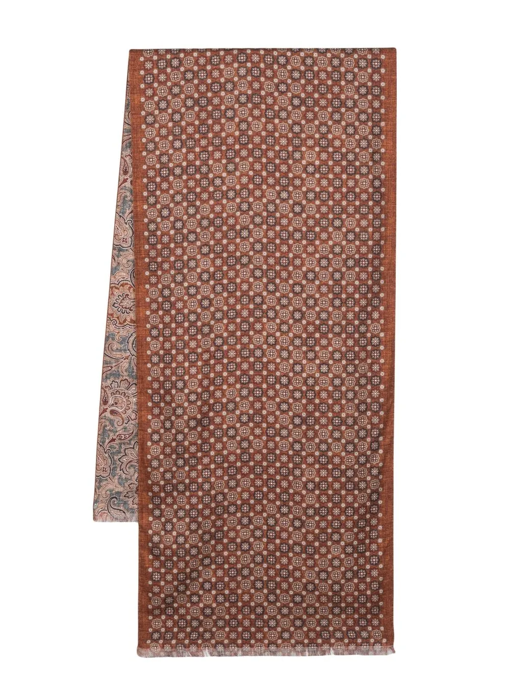 

Dell'oglio paisley-print silk scarf - Brown