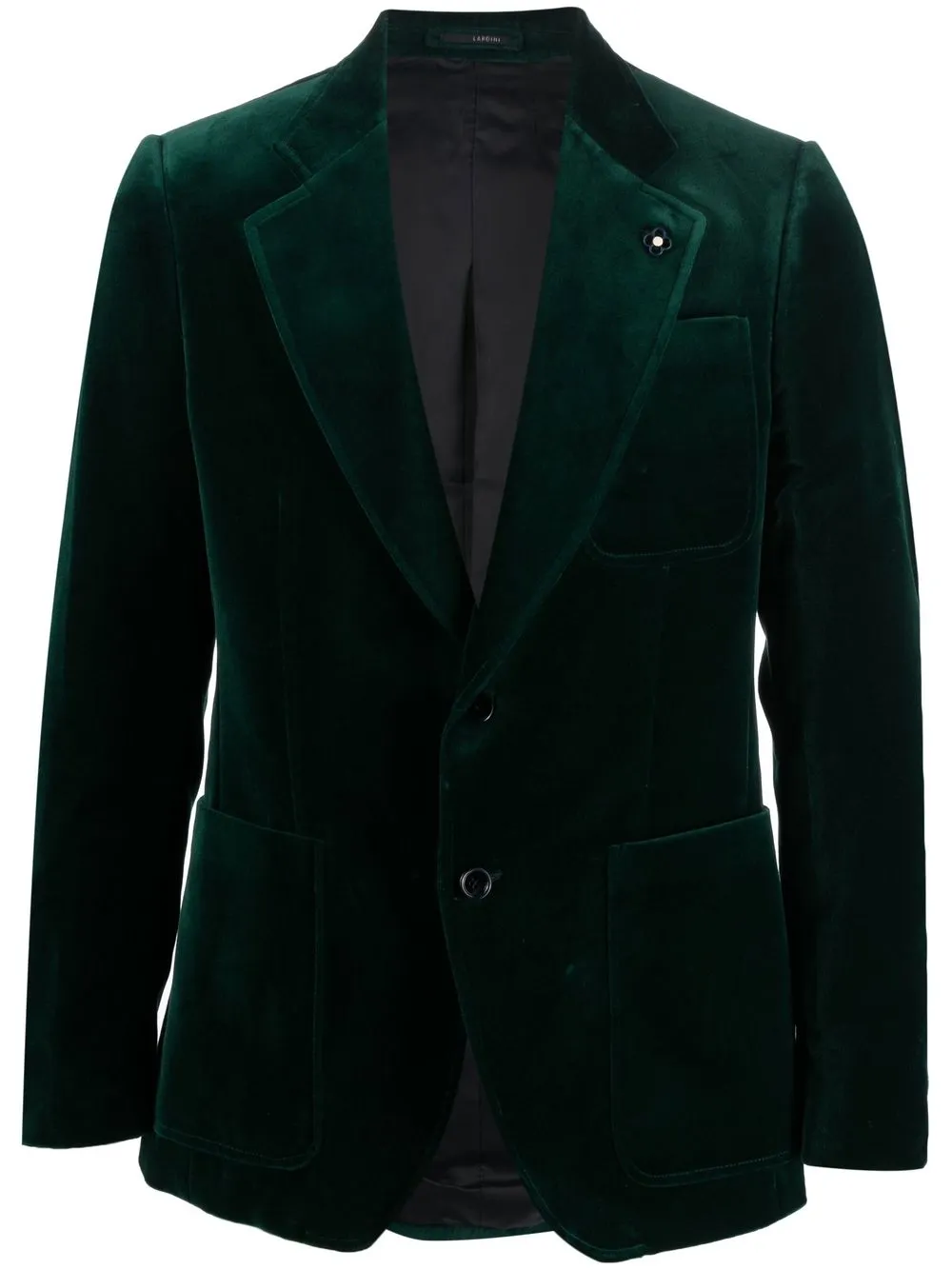 

Lardini blazer de terciopelo con botones - Verde