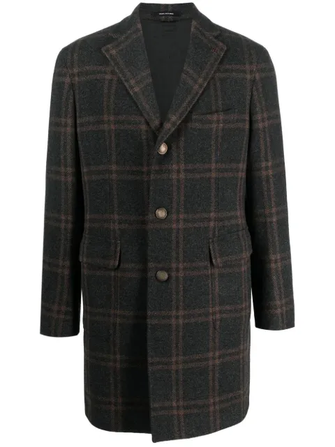 Tagliatore checked single-breasted coat