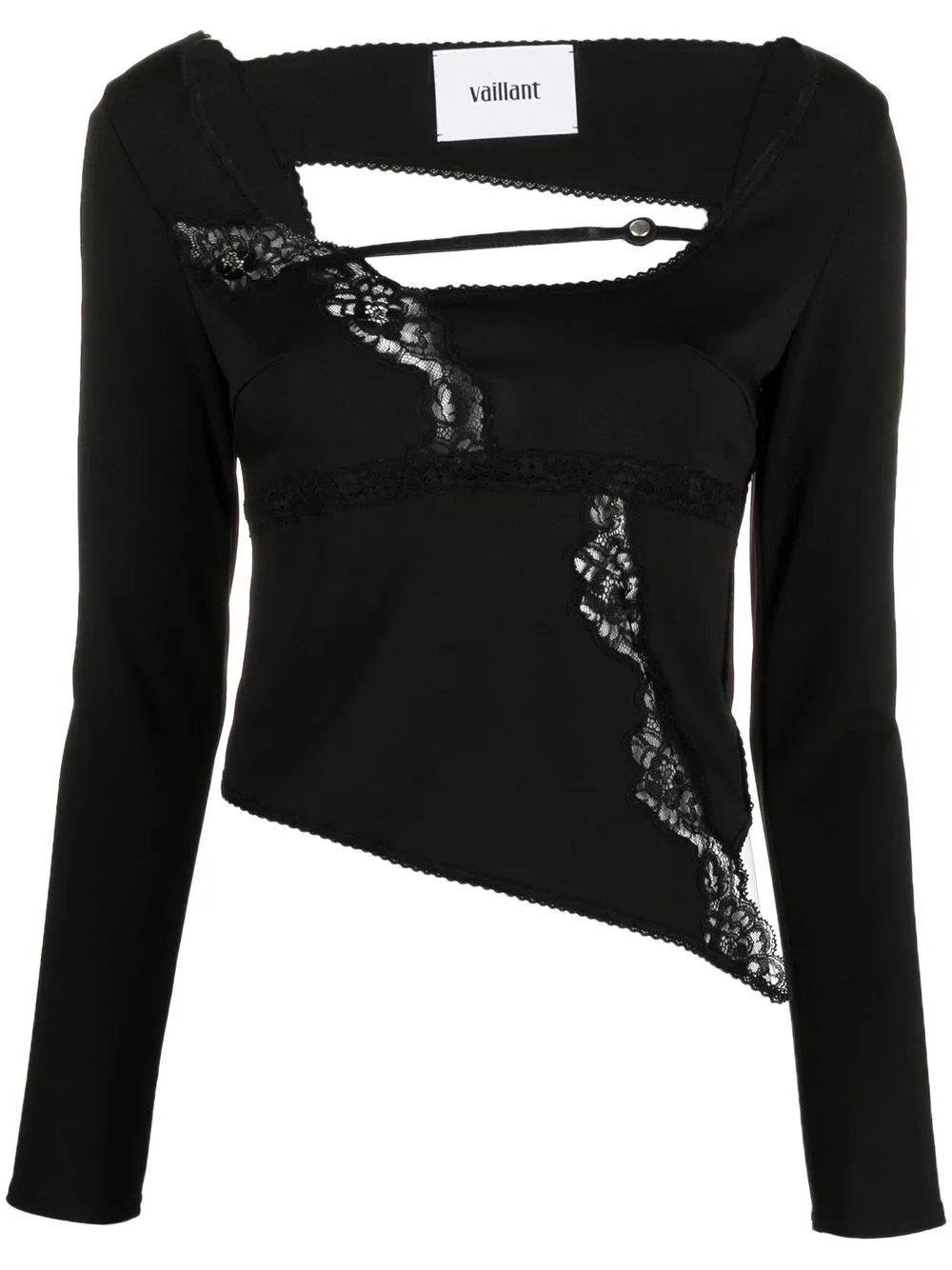 

VAILLANT STUDIO distressed long-sleeved knitted top - Black
