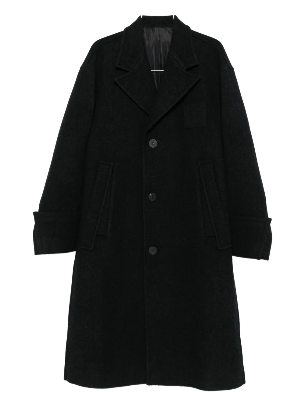 Wooyoungmi Buttoned Flap-pocket Coat In Black