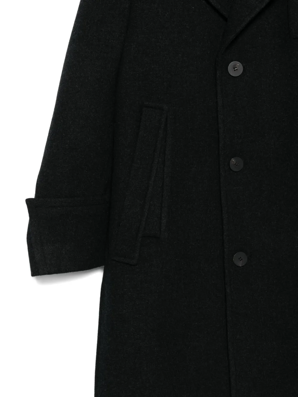 Wooyoungmi Buttoned Flap-pocket Coat In Black