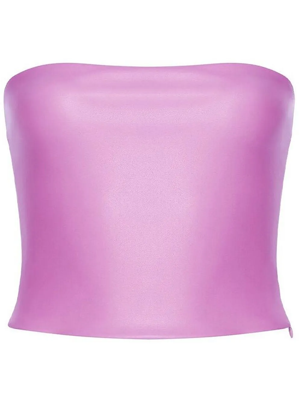 

LAPOINTE cropped faux-leather tube top - Pink