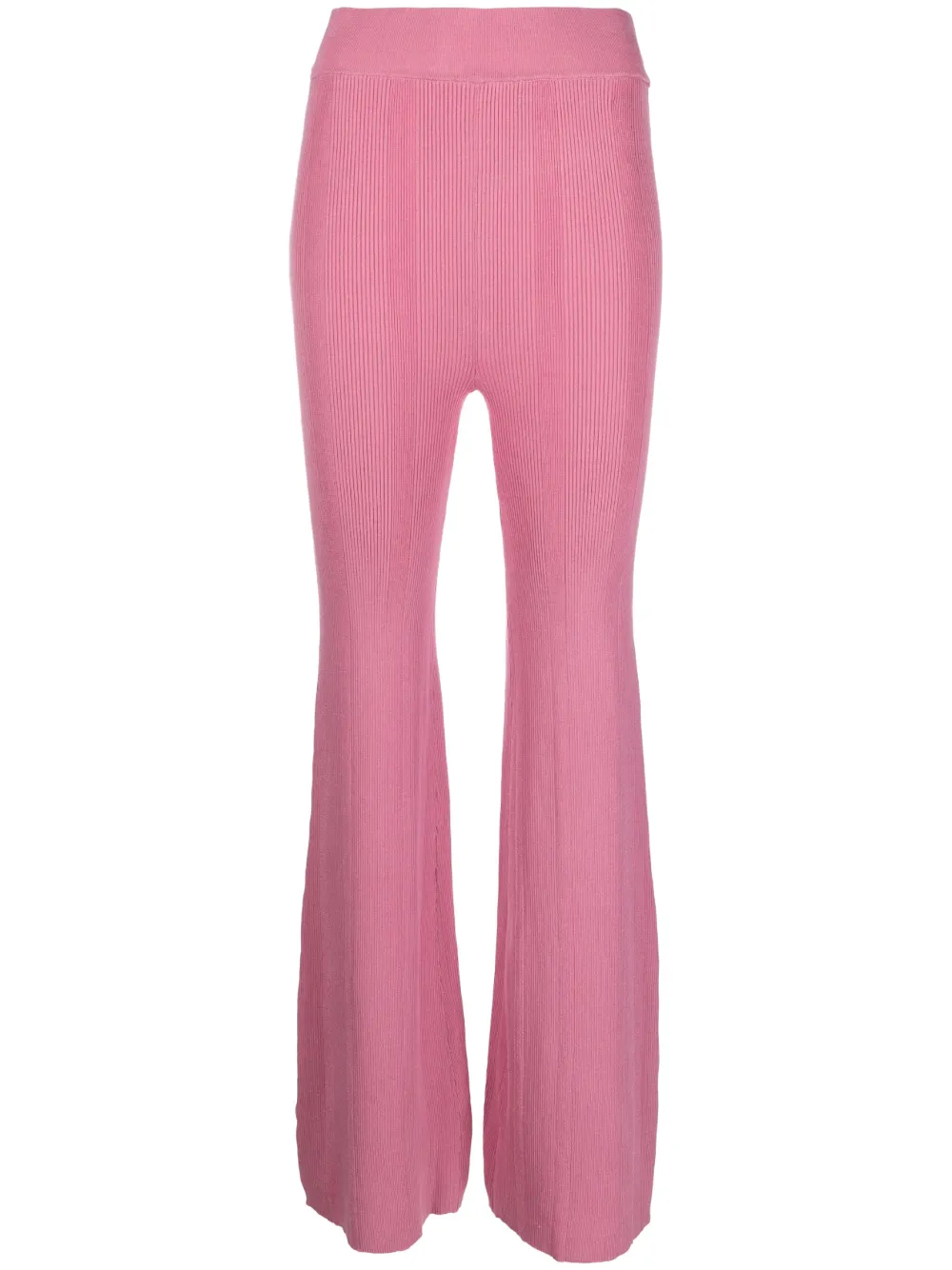 Remain Birger Christensen Soleima Knit Flared Trousers In Rosa