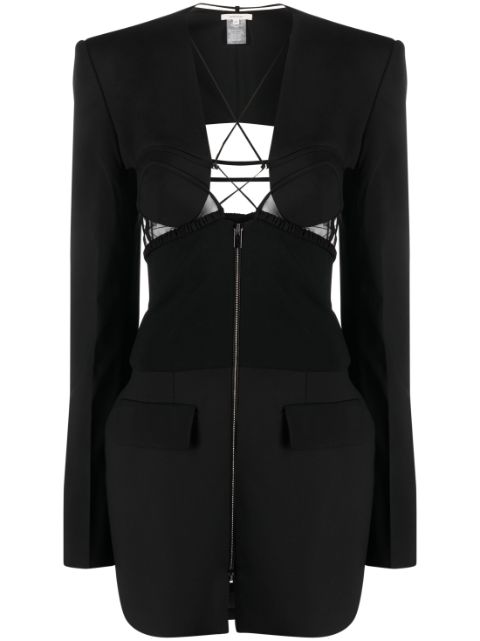 Nensi Dojaka cut-out wool minidress