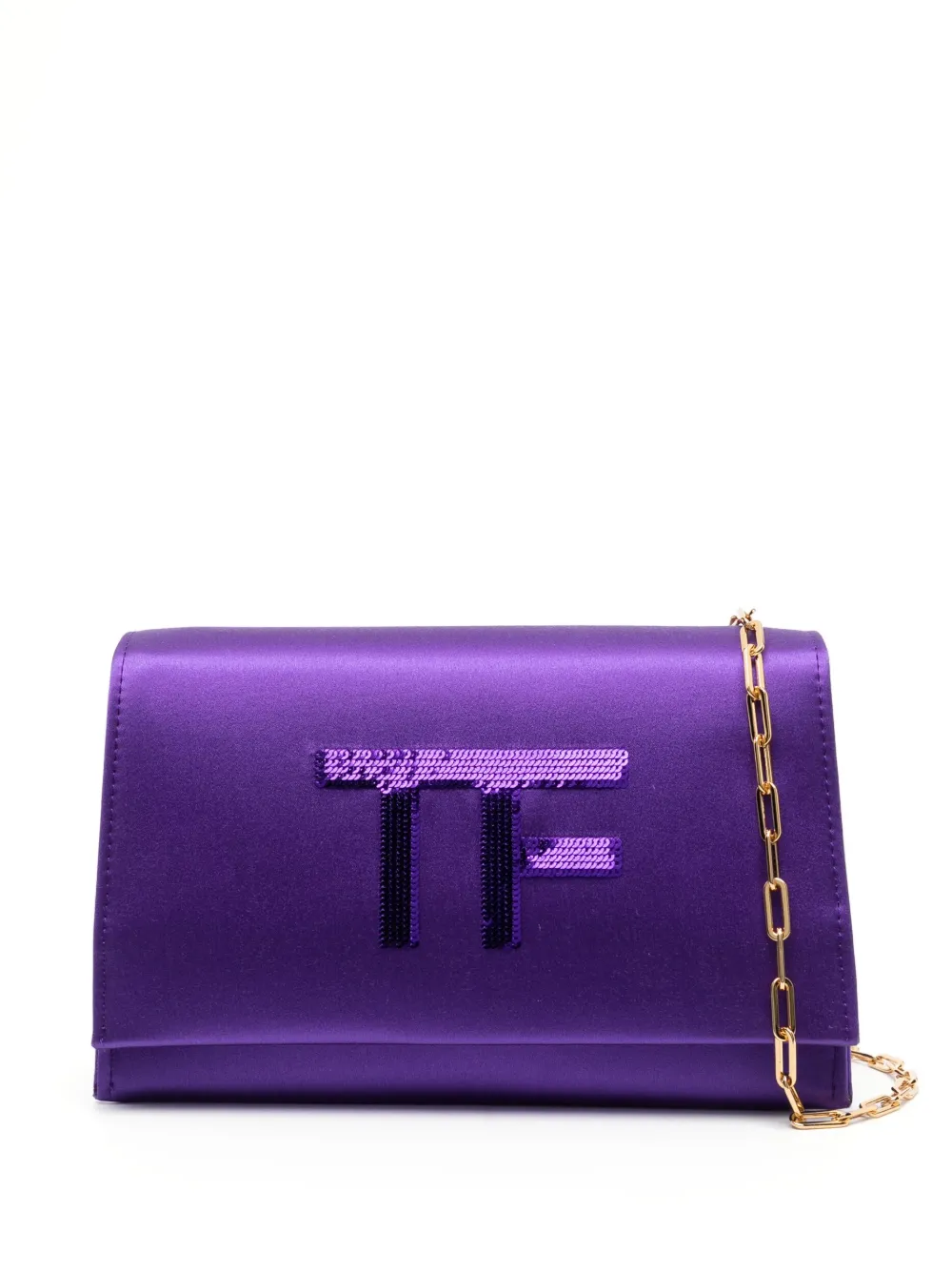 Tom Ford Disco Sequin-embellished Crossbody Bag In Purple