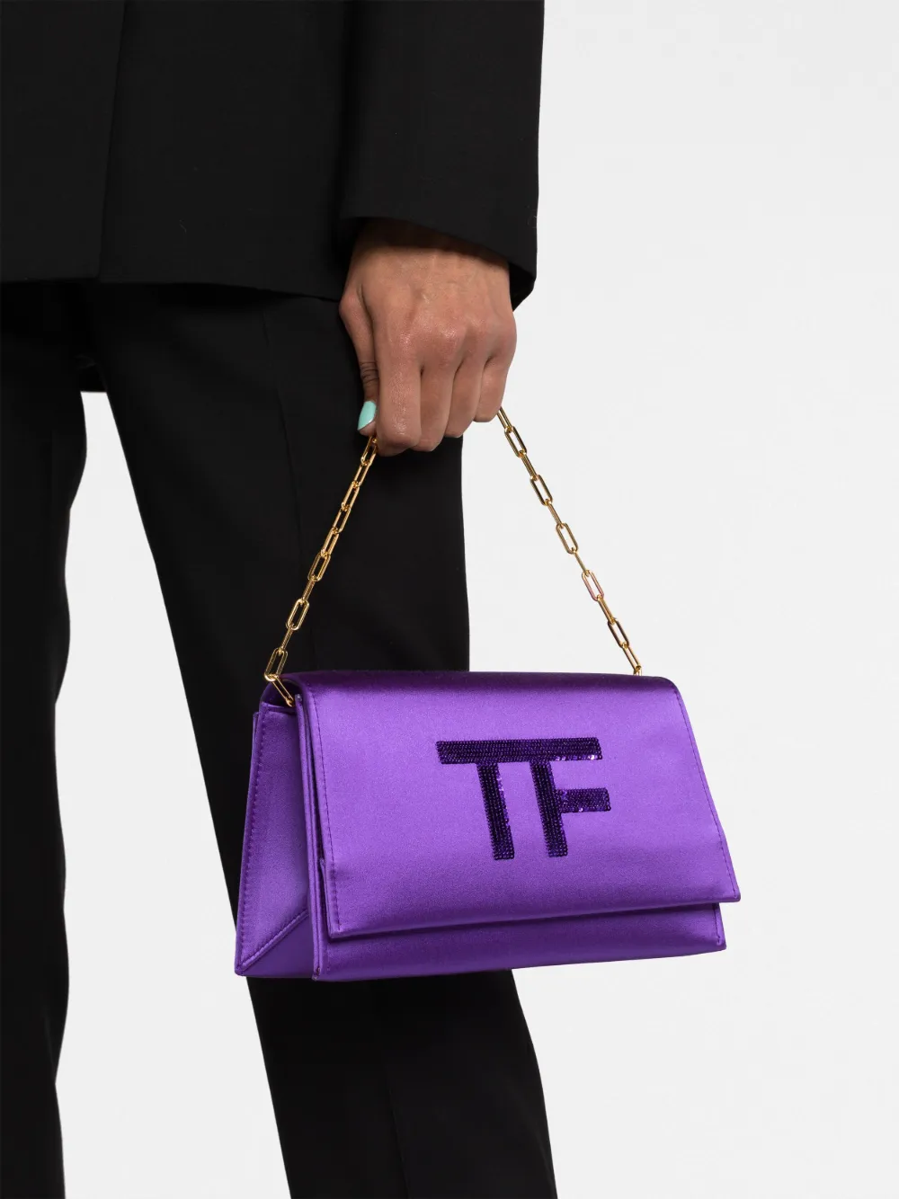 Tom Ford Disco Sequin-embellished Crossbody Bag In Purple