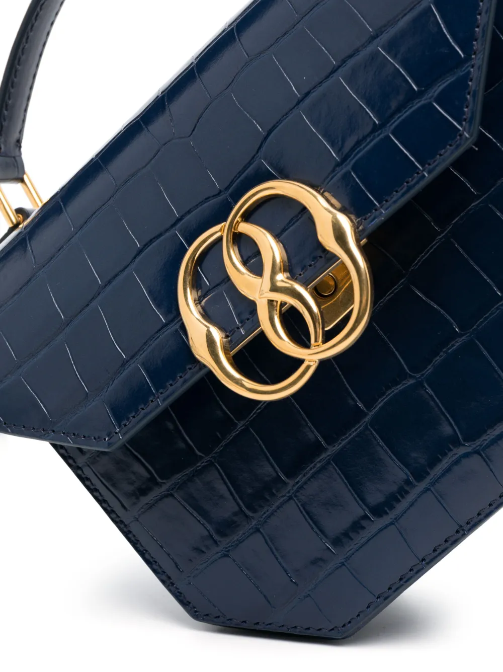 BALLY CROCODILE-EMBOSSED LOGO TOTE BAG