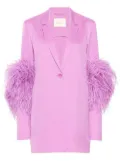 LAPOINTE feather-trim single-breasted blazer - Pink