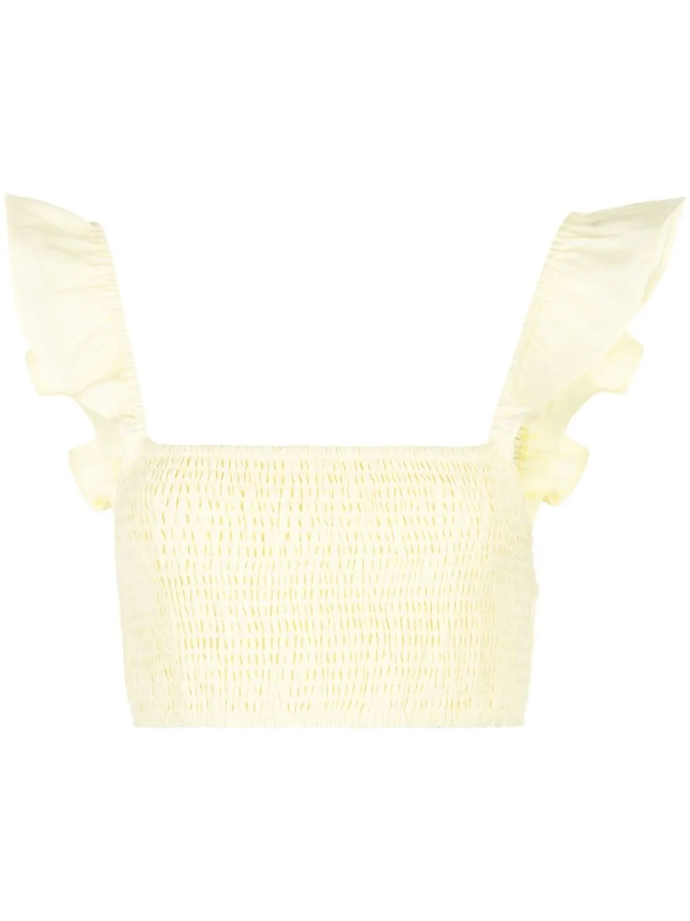 

SIR. Francesca shirred crop top - Yellow