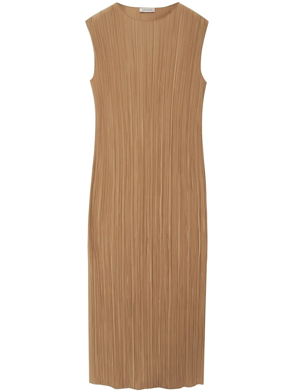 

ANINE BING pleated midi dress - Brown