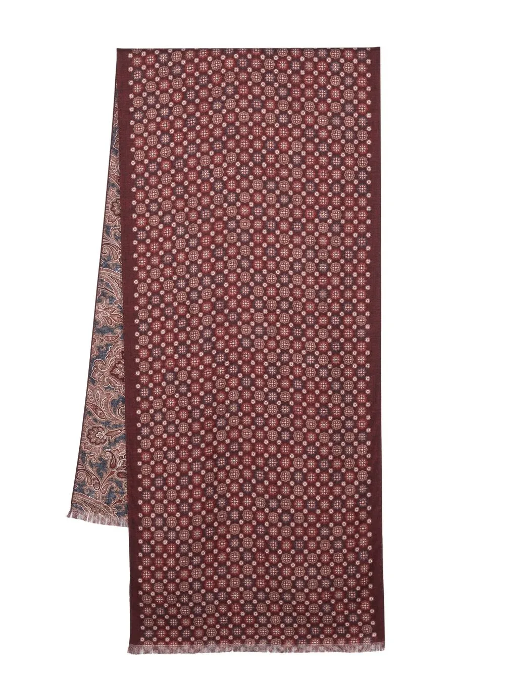 

Dell'oglio paisley-print silk scarf - Red