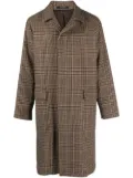 Tagliatore checked single-breasted coat - Brown
