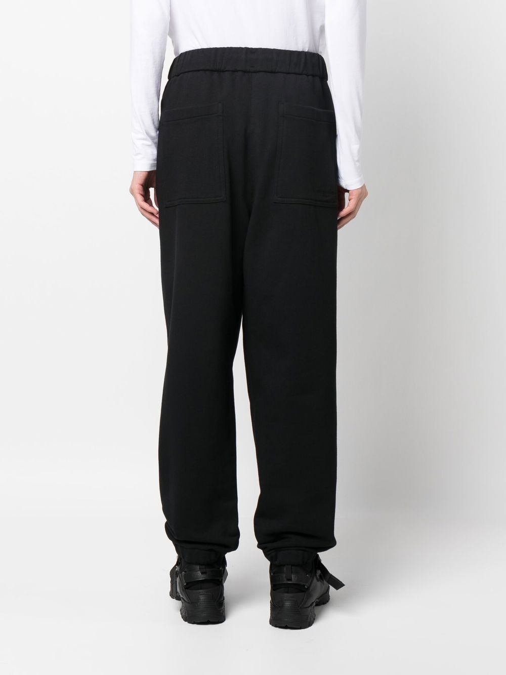 Shop Wooyoungmi Tapered Drawstring Track Pants In Black
