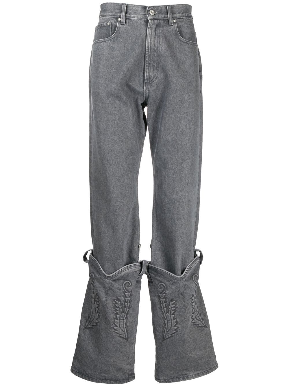 

Y/Project Cowboy-cuff jeans - Grey