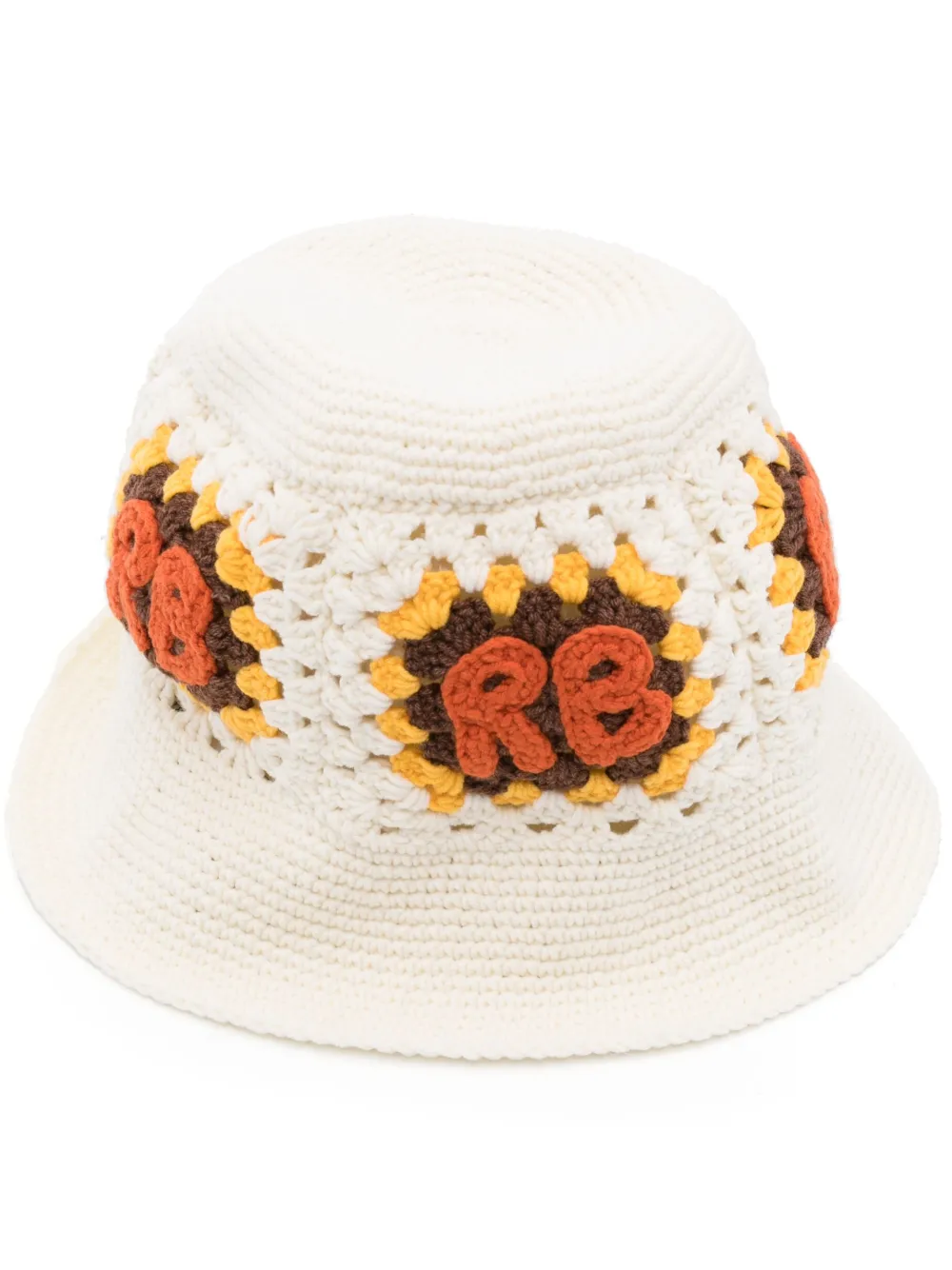 Ruslan Baginskiy Rb Crochet Knit Bucket Hat In Neutrals | ModeSens