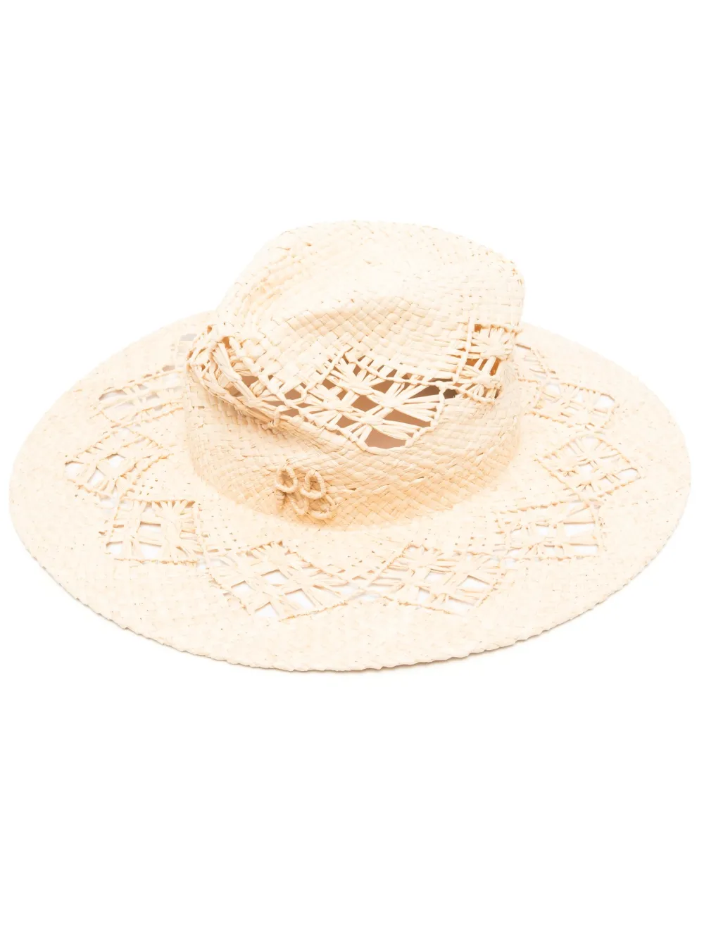 Ruslan Baginskiy logo woven-wicker sun hat - Neutrals