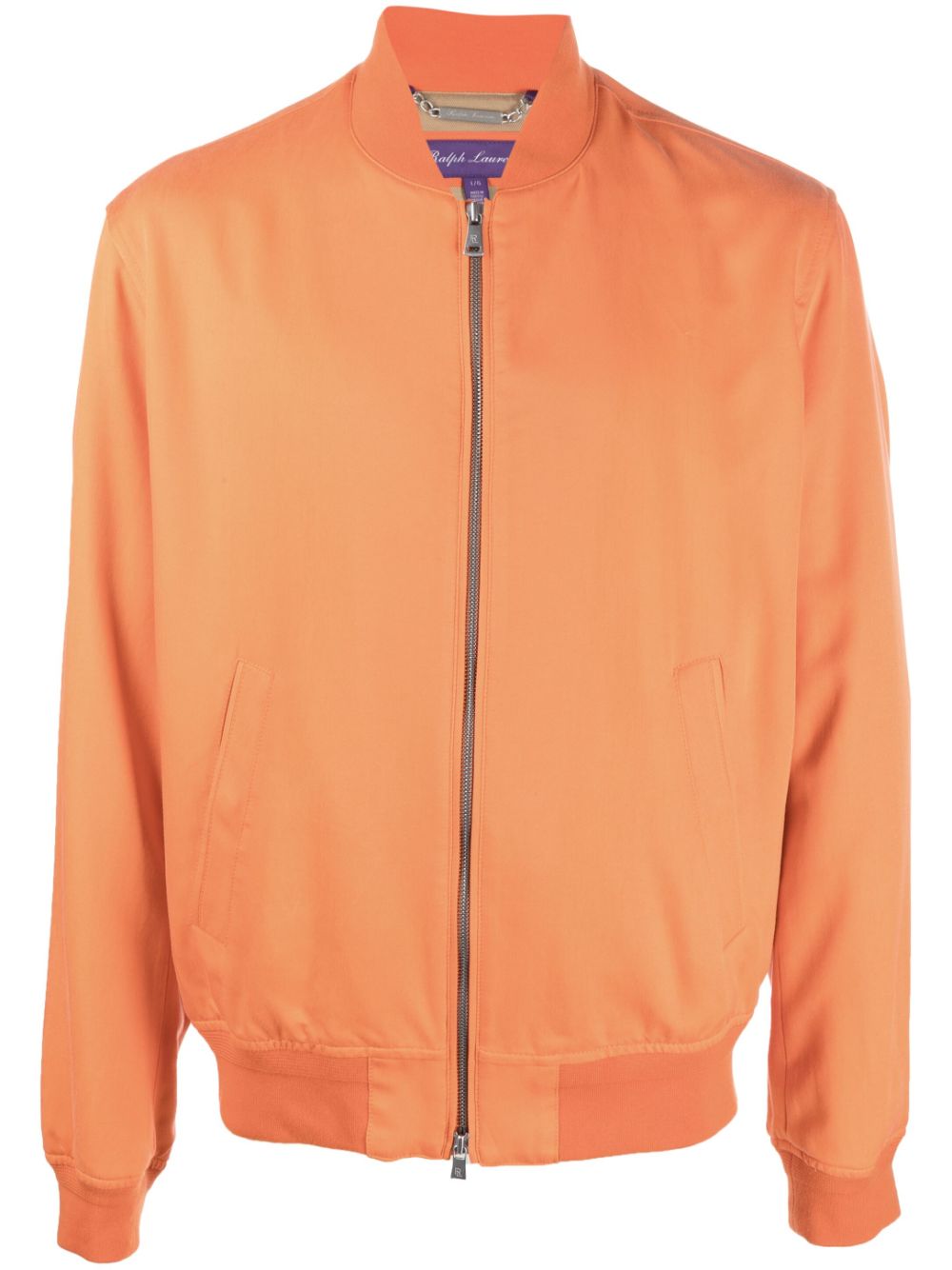 Men's orange sales bomber jacket