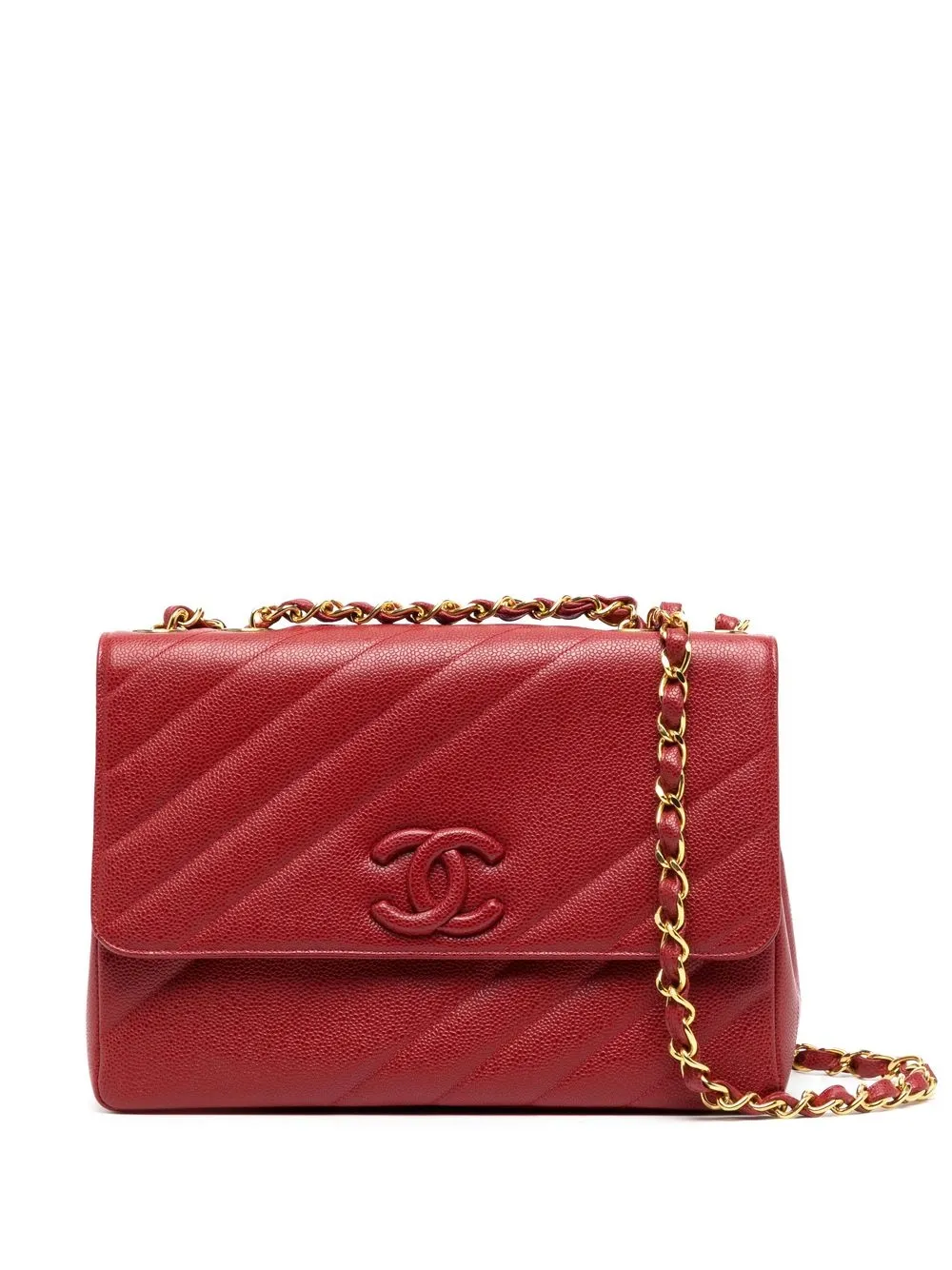 

CHANEL Pre-Owned 1995 Classic Flap Jumbo shoulder bag - Red