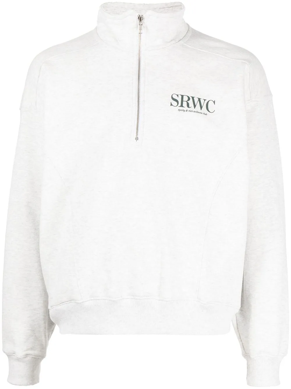 

Sporty & Rich logo-print half-zip sweatshirt - Grey