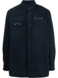 A.P.C. logo-patch shirt jacket - Blue