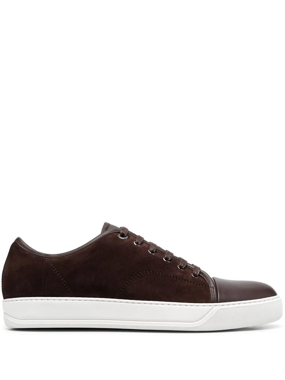 

Lanvin DBB1 panelled leather low-top sneakers - Brown