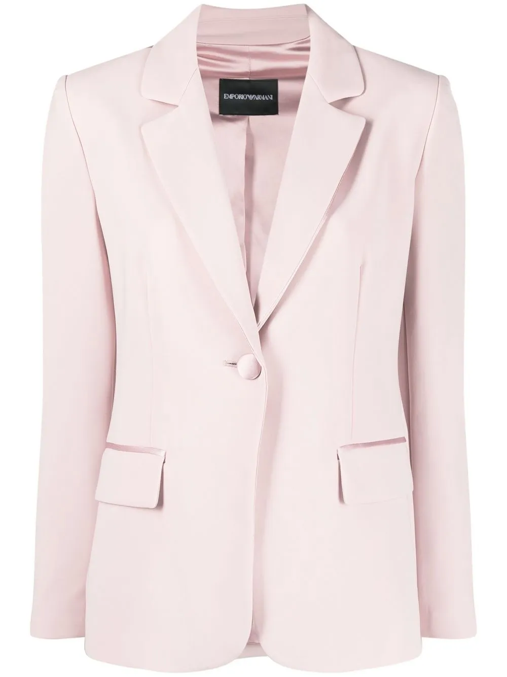 

Emporio Armani single-breasted side-stripe blazer - Pink