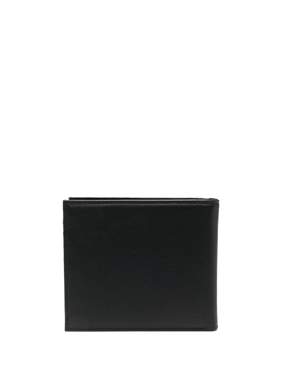 Shop Emporio Armani Logo-debossed Card Holder Wallet In 黑色