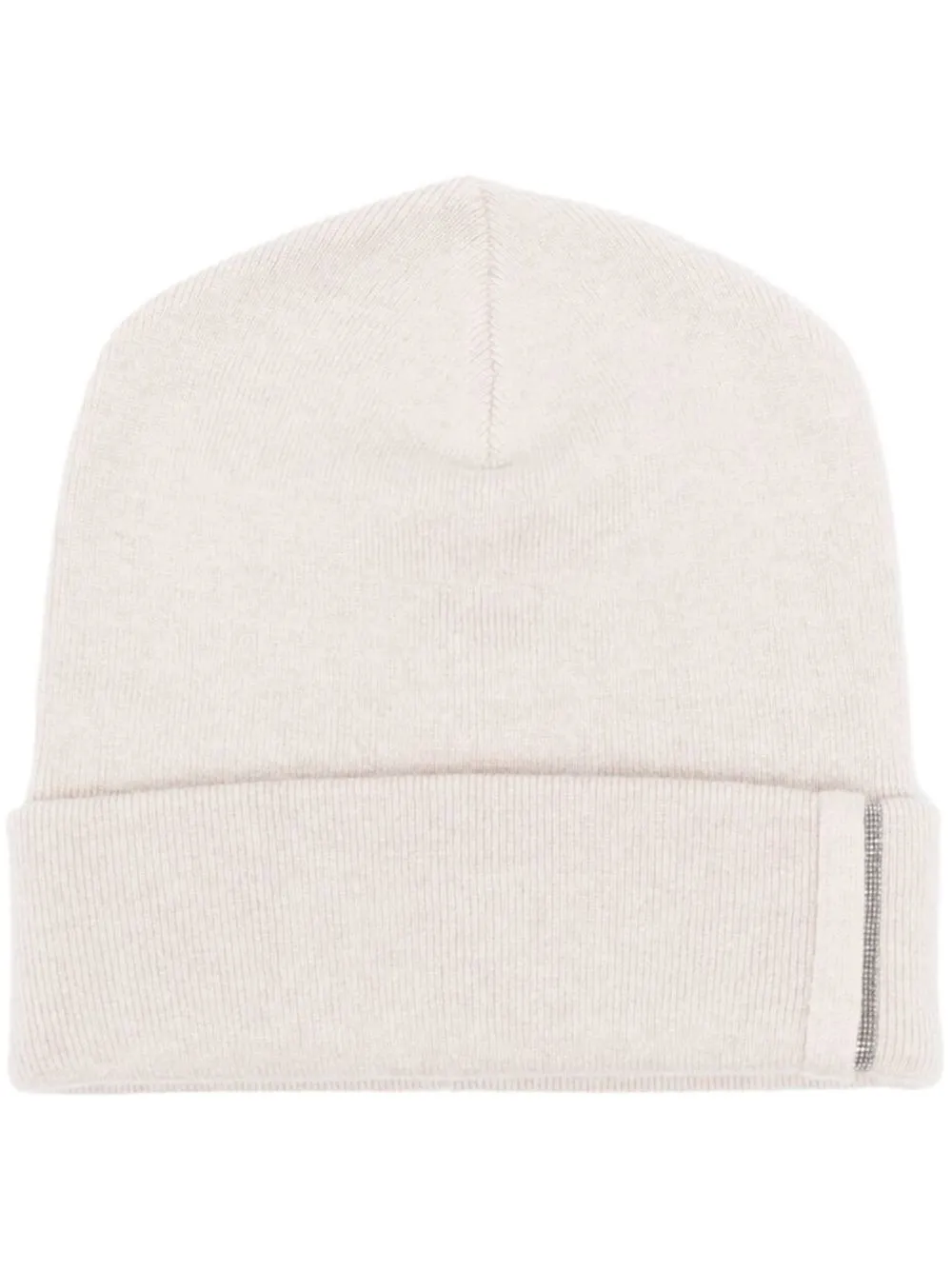 

Brunello Cucinelli ball-chain trim detail beanie - Neutrals