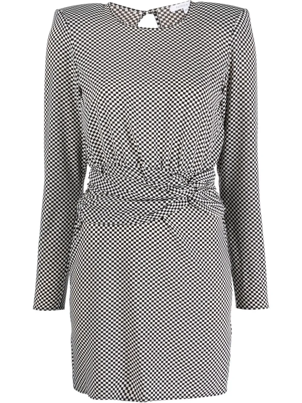 

Patrizia Pepe checkerboard-print mini dress - Black