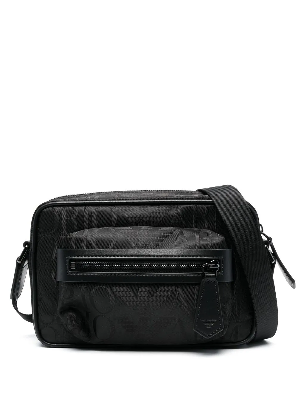 

Emporio Armani logo jacquard messenger bags - Black