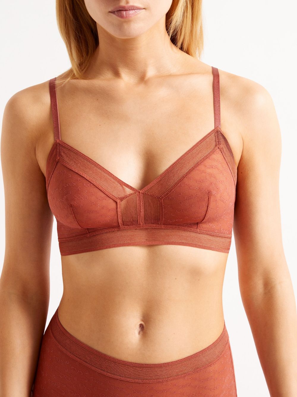 Shop Eres Courbe Triangle Bralette In Brown