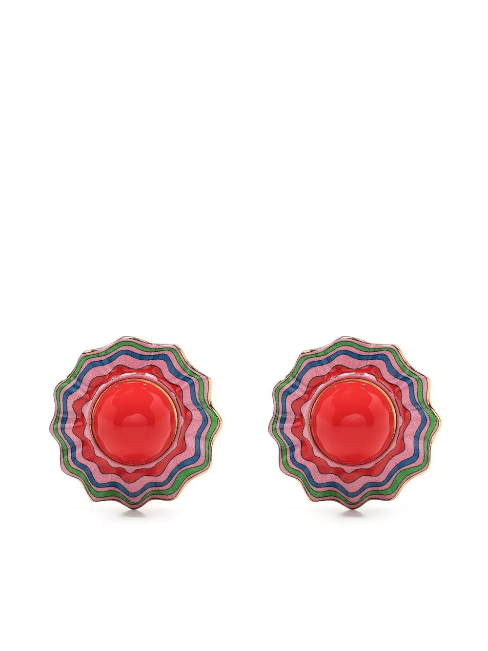 

Moschino aretes de clip - Rojo