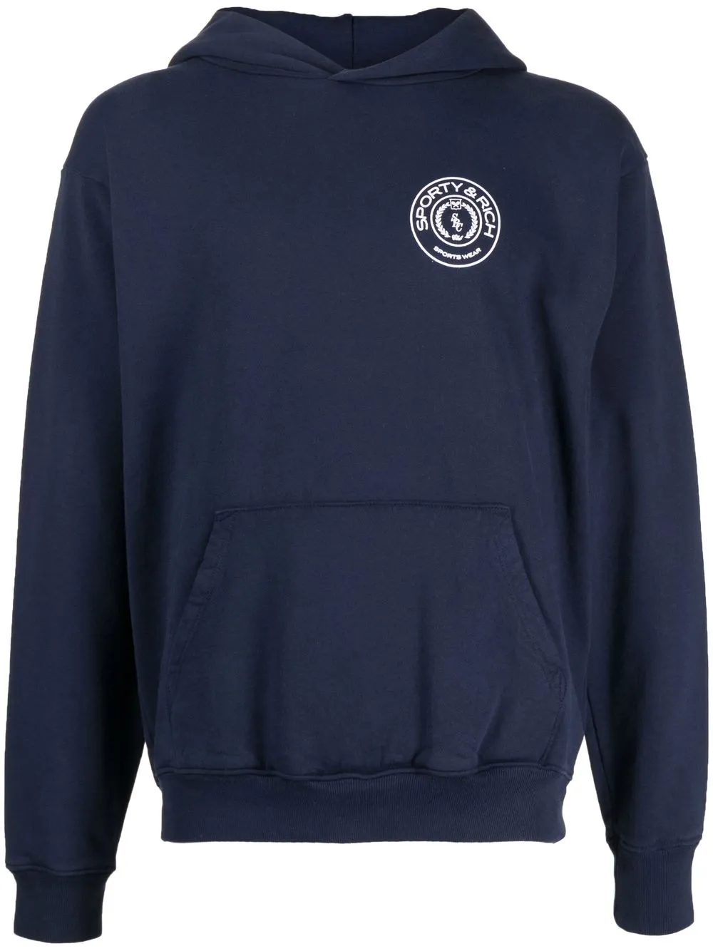 

Sporty & Rich logo-print hoodie - Blue