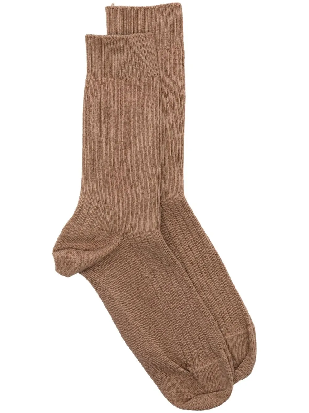 

Baserange ribbed ankle socks - Brown