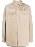 A.P.C. logo-patch shirt jacket - Neutrals