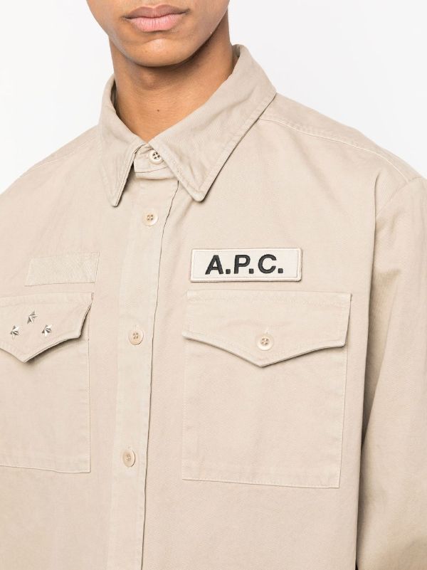 A.P.C. ロゴパッチ シャツジャケット - Farfetch