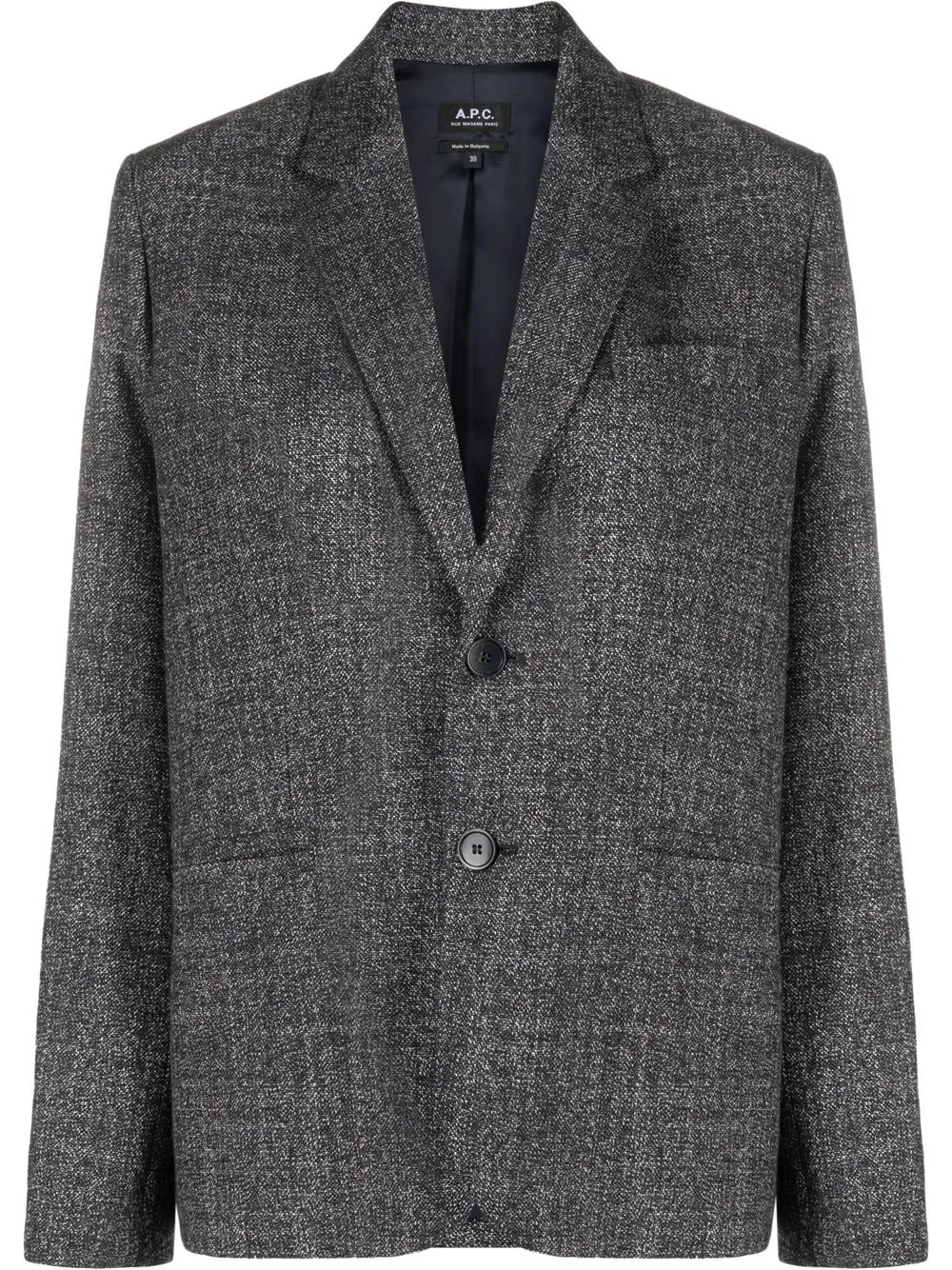 

A.P.C. blazer de bouclé con botones - Azul