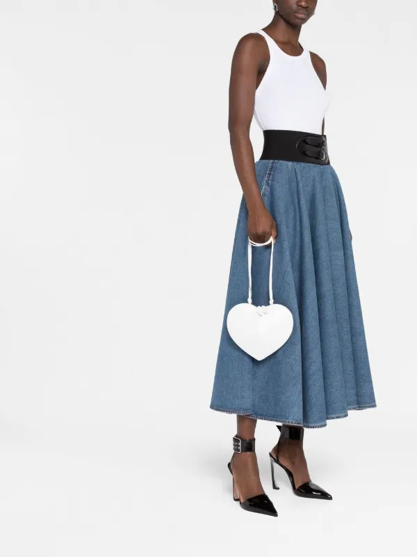 Alaïa heart-shaped Satchel Bag | White | FARFETCH
