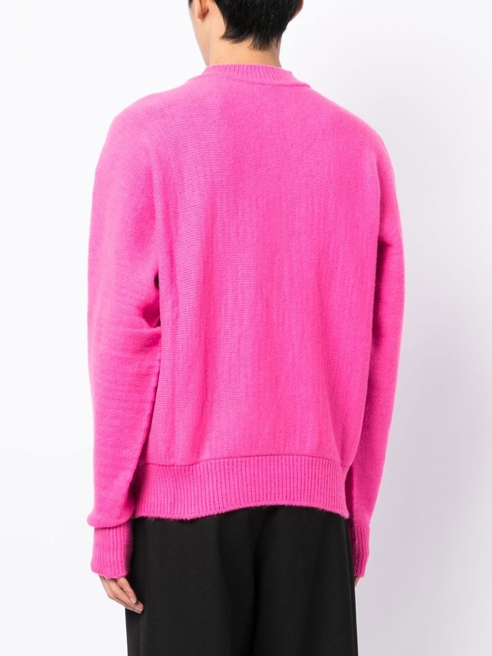 Shop Jacquemus Grosgrain Logo Sweater In Pink