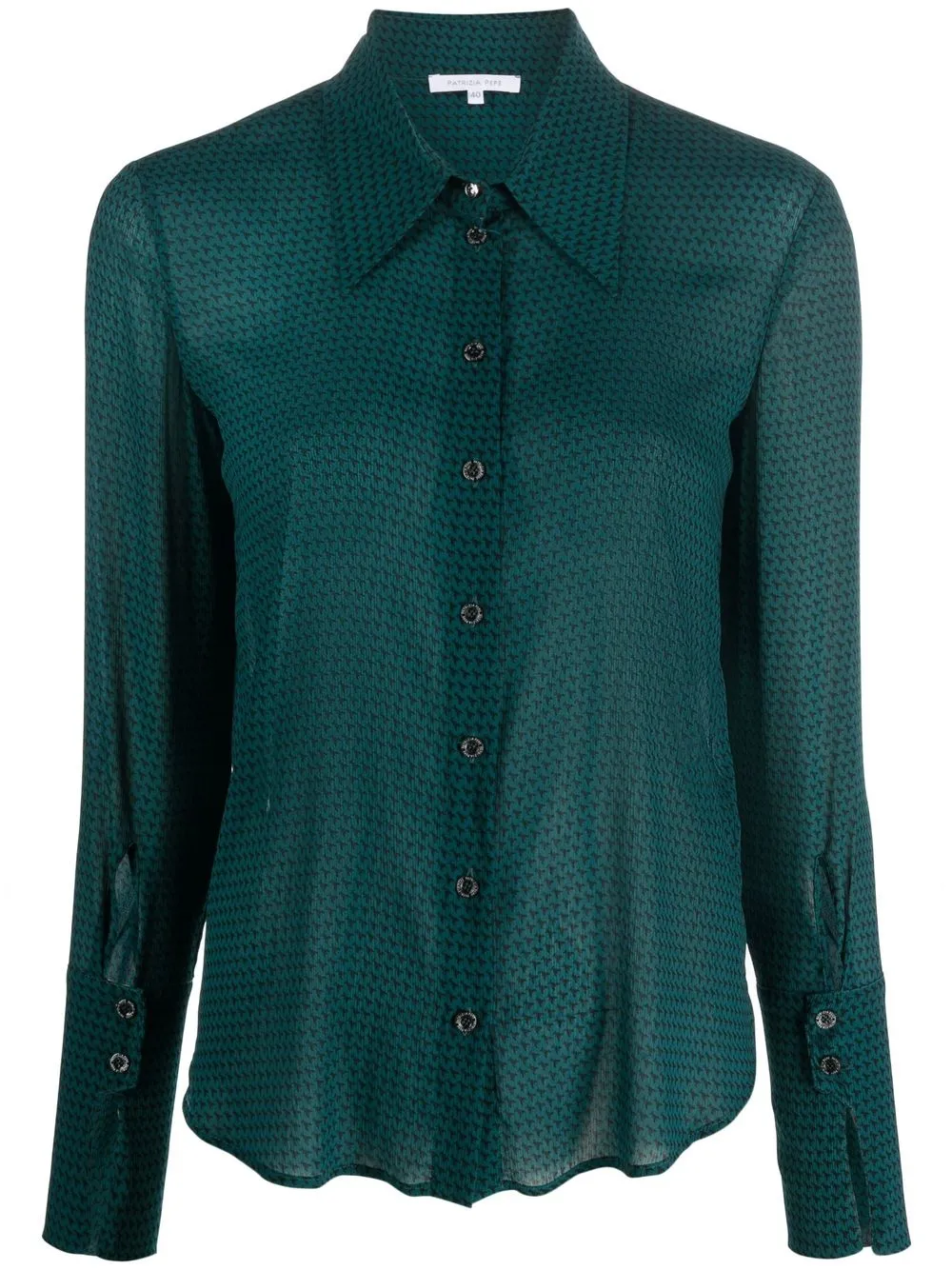 

Patrizia Pepe graphic-print long-sleeved shirt - Green