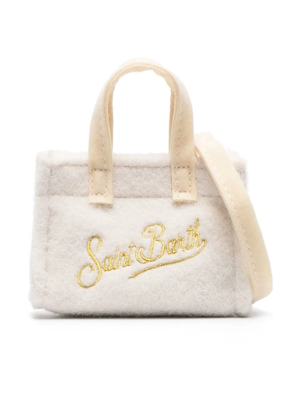 

MC2 Saint Barth Kids logo-embroidered shoulder bag - White