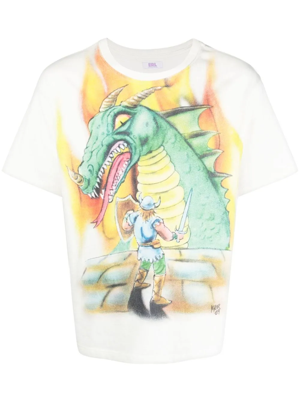

ERL illustration-print cotton T-shirt - White