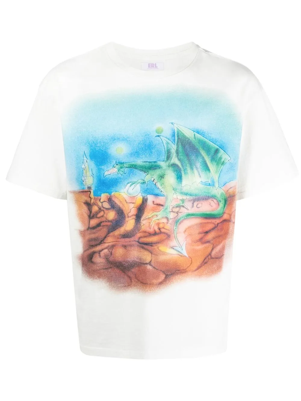 

ERL illustration-print cotton T-shirt - White