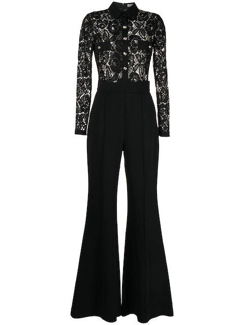 Elie Saab lace flared jumpsuit