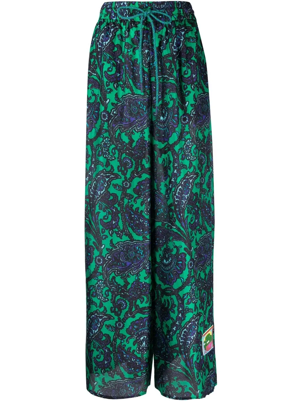 

ZIMMERMANN Tiggy wide-leg silk trousers - Blue