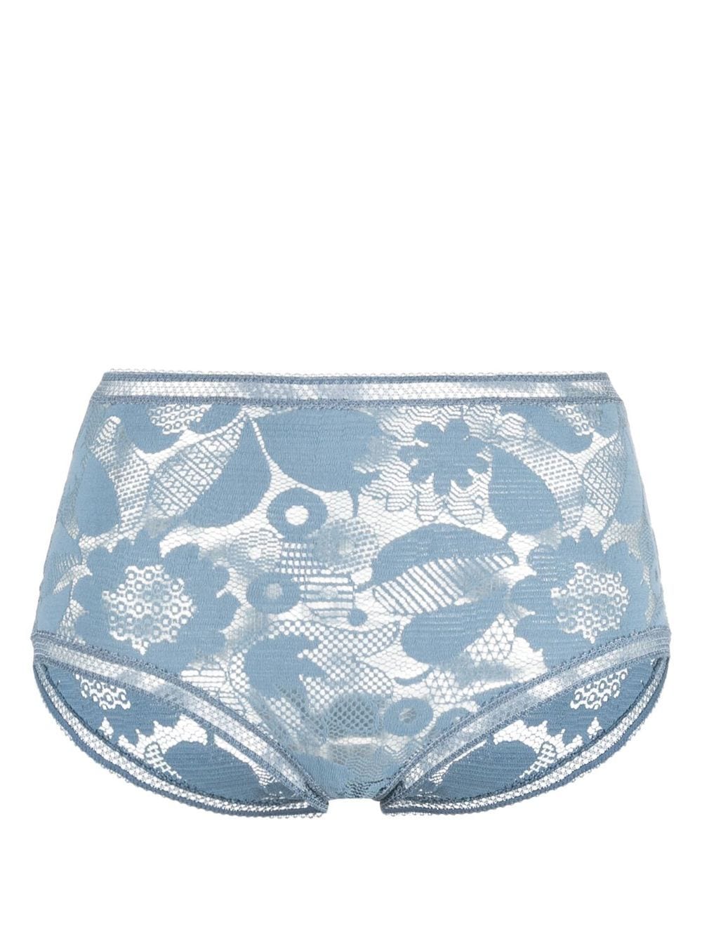 Eres Indienne High-waisted Briefs In Blue