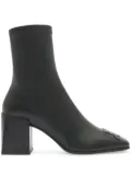 Courrèges leather block-heel ankle boots - Black