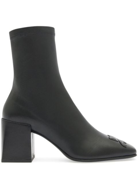 Courrèges leather block-heel ankle boots